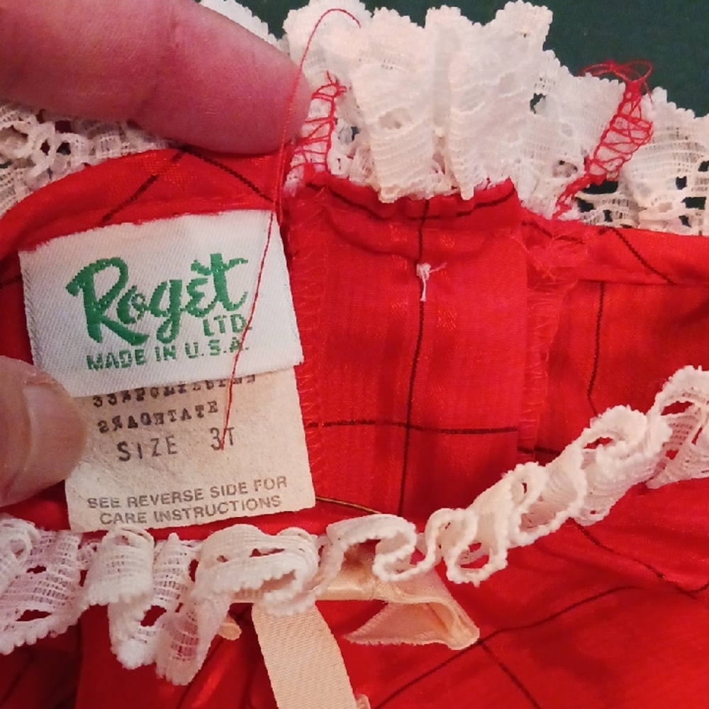 Red Ruffled Baby Dress - Picture 5 of 8